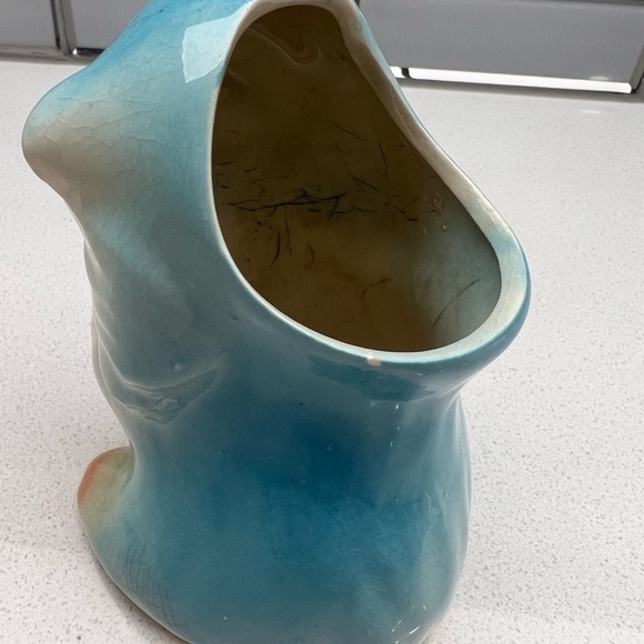 Vintage Persian Cat Kitten Planter MCM 1950s Mid-Century Modern Blue Bud Vase - Picture 11 of 16